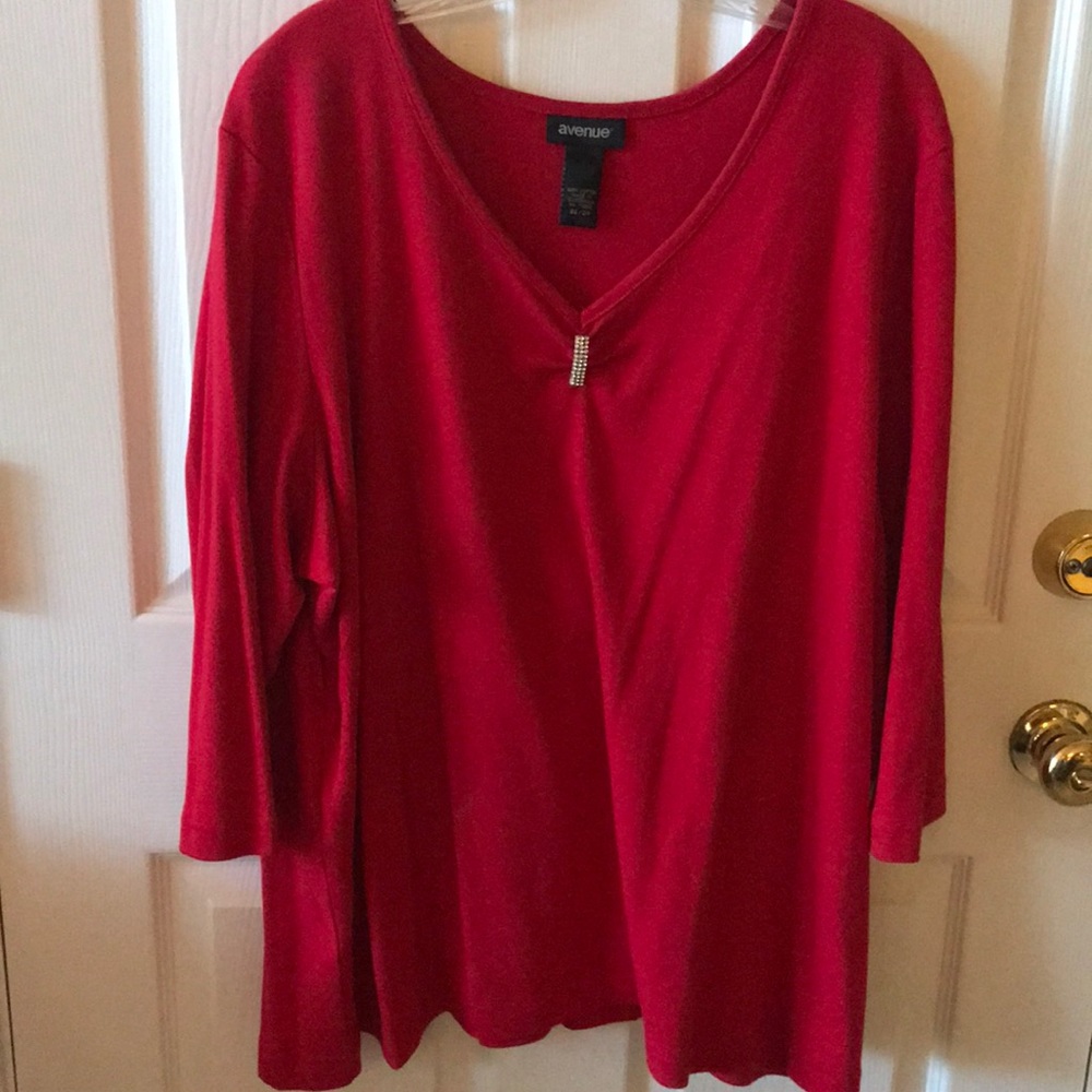 Red top. Plus size